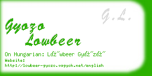 gyozo lowbeer business card